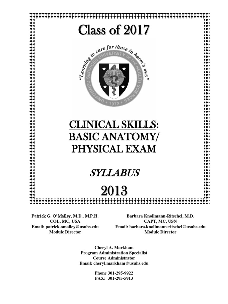 Physical Exam | PDF | Physical Examination | Course Evaluation
