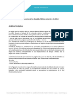 Informe post evento de los días 22 al 24 de setiembre de 2018