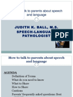 How To Talk To Parents About Speech