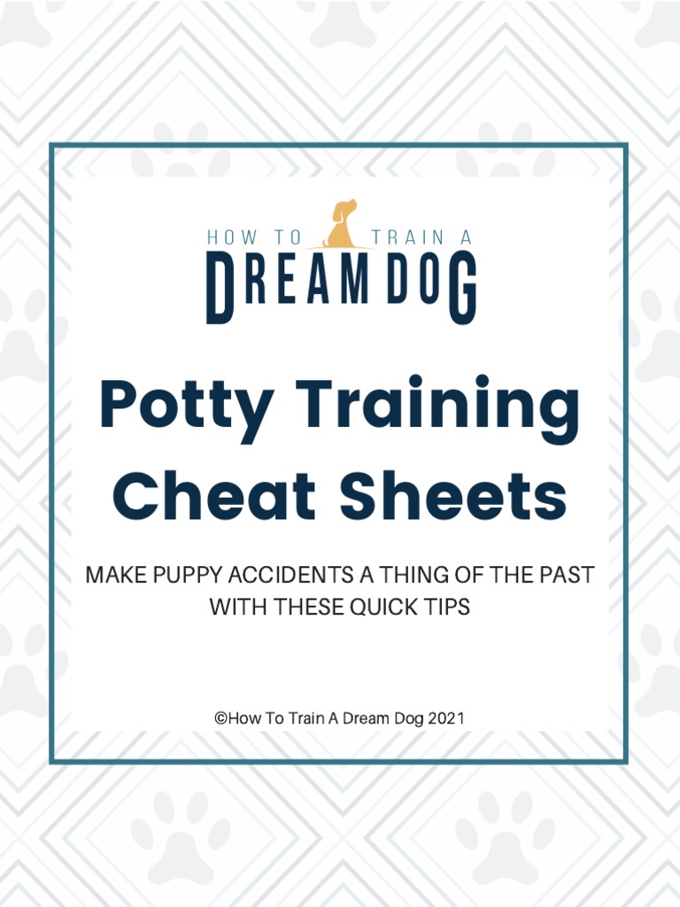 Puppy Potty Training Cheat Sheet PDF Dogs