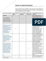 7.1-Evaluating A Speech Worksheet