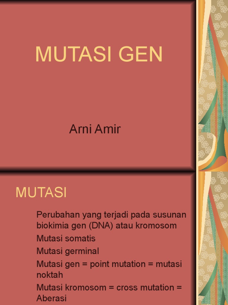 Jenis-Jenis Mutasi Gen dan Penyebabnya | PDF