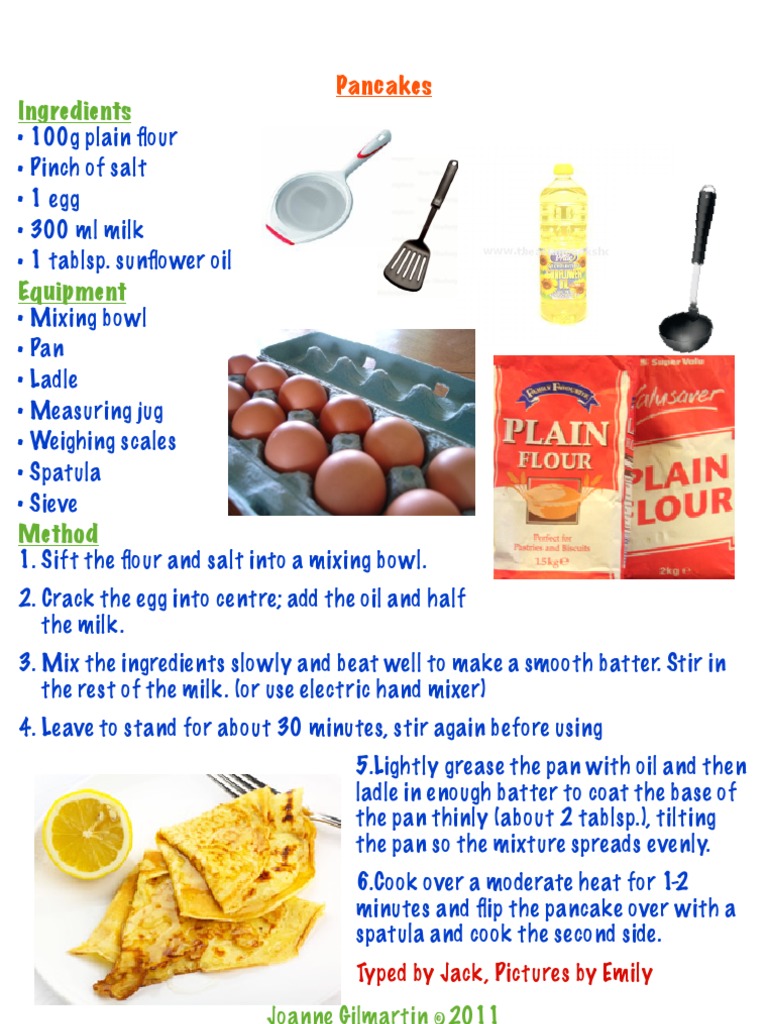 Pancake Recipe PDF