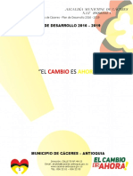 Plan de Desarrollo Caceres 2016-2019