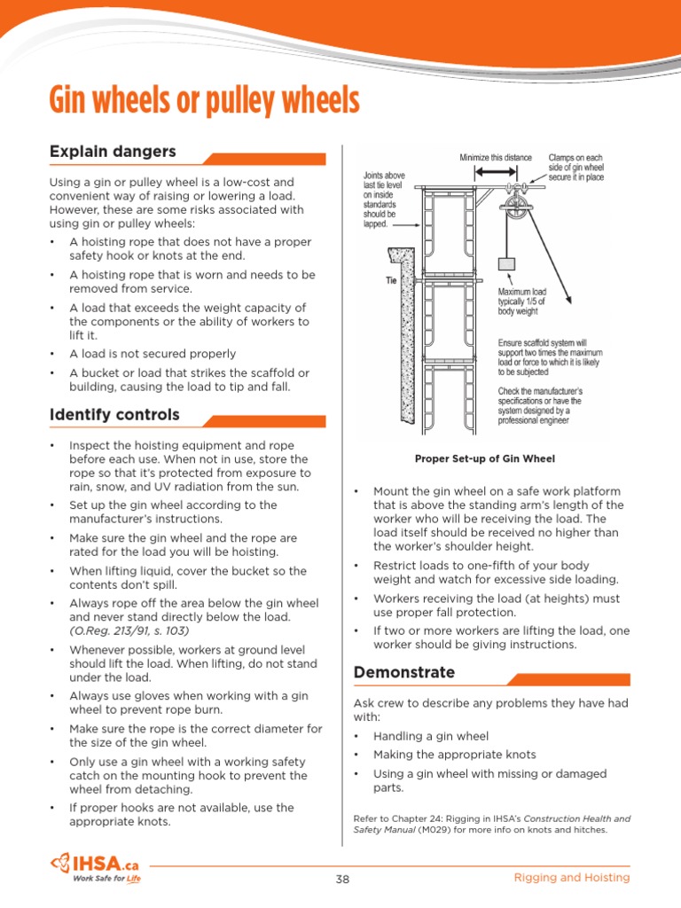 Gin Wheel Safety and Inspection Guide | PDF | Rope | Manufactured Goods