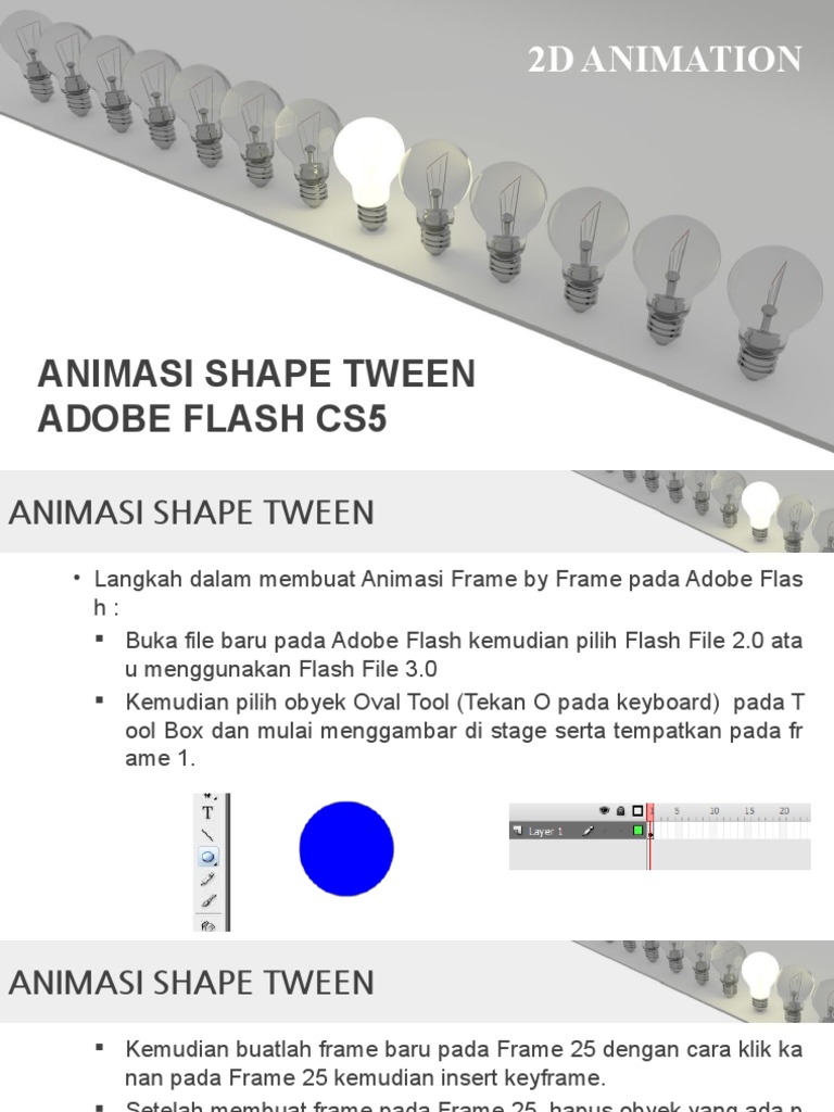 Materi-Animasi Shape Tween Adobe Flash CS5 | PDF