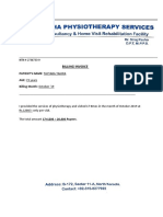 Billing Invoice: Patient'S Name: Tayyaba Tahira AGE: 73 Years Billing Month: October 19