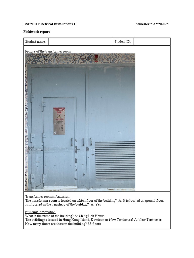 Template of Fieldwork Report | PDF