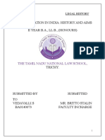 The Tamil Nadu National Law School,: Semester-Iii Legal History