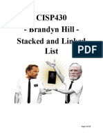 CISP430 - Brandyn Hill - Stacked and Linked Lists