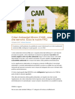 Criteri Ambientali Minimi (CAM), cosa sono e a che servono