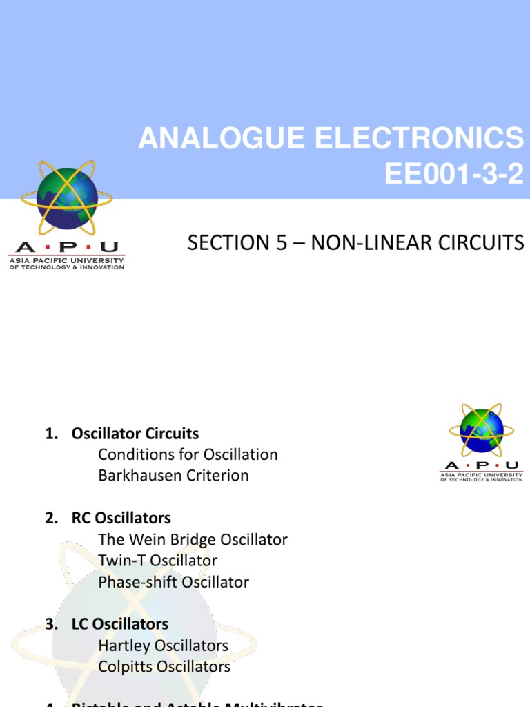 Circuit Fundamentals An InDepth Exploration of Oscillator Types and Multivibrator