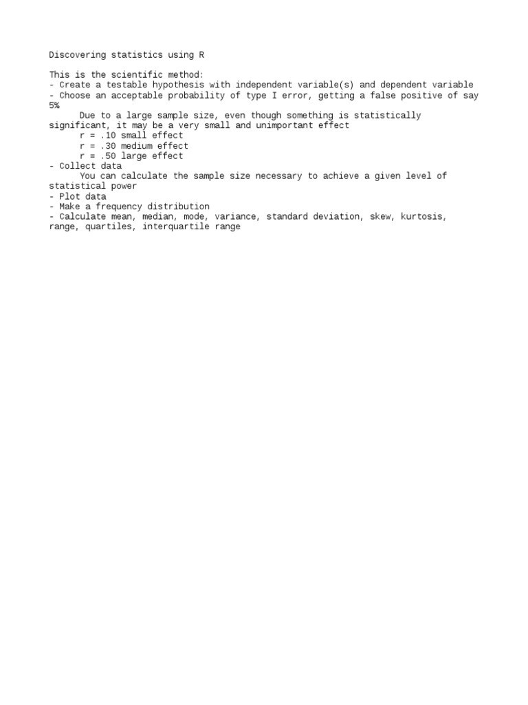 Discovering Statistics Using R | PDF