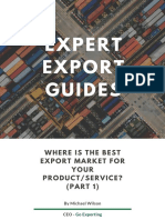 Expert Export Guides: Where Is The Best Export Market For Your Product/Service? (PART 1)