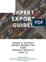 Expert Export Guides: Where Is The Best Export Market For Your Product/Service? (PART 3)