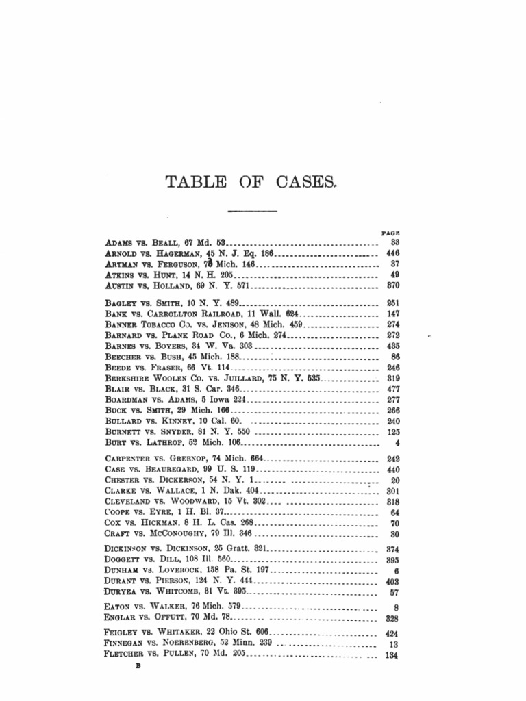 Table of Cases A Comprehensive Index of Legal Cases Referenced in a Document PDF
