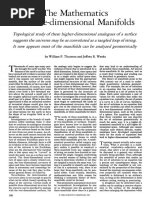 The Mathematics of Three-Dimensional Manifolds: by William Thurston and Jeffrey Weeks