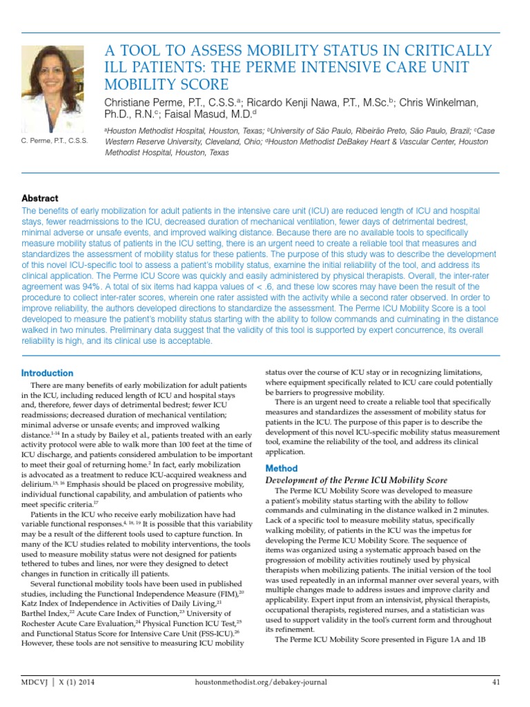 Escala Perme | PDF | Intensive Care Unit | Intensive Care Medicine