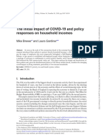 The Initial Impact of COVID-19 and Policy Responses On Household Incomes
