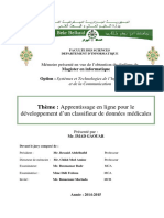 Apprentissage en Ligne Pour Le Developpement Dun Classifieur Deedonnees Medicales