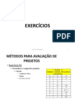 EXERCÍCIOS PERT-CPM REVISADOS