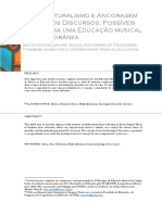 Multiculturalismo e Ancoragem Social Dos Discursos: Possíveis Bases para Uma Educação Musical Contemporânea