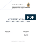 Informe - Minis. de La Defensa