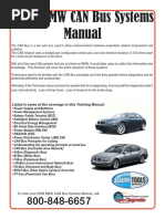 2009 BMW CAN Bus Systems Manual: Listed Is Some of The Coverage in This Training Manual