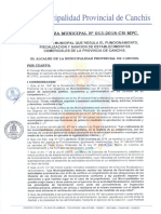 Ordenanza Municipal 013-2018-Mpc