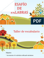 Vocabulario Libros-Películas, Taller