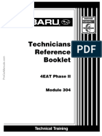 Subaru Automatic Transmissions 4EAT Phase II Module 302 Technicians Reference Booklet