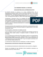 Protocolo - Clases de Educación Física en El Sistema Educativo