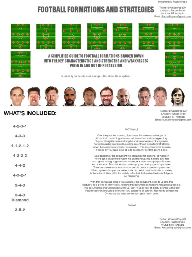Football Formations and Strategies Guide | PDF | Defender (Association ...