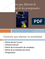 Factores Que Afectan La Solubilidad