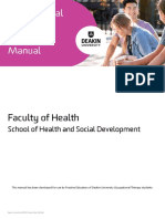 Occupational Therapy Practice Educator Manual: Faculty of Health