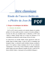 Théâtre Classique: Etude de L'œuvre Théâtrale Phèdre de Jean Racine