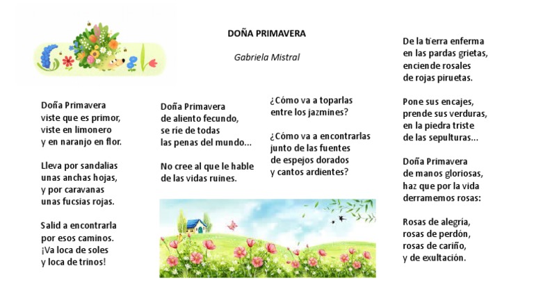 Doña Primavera de Gabriela Mistral | PDF