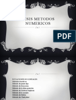 Métodos numéricos para ecuaciones, sistemas y optimización