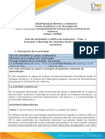 Guía de Actividades y Rúbrica de Evaluación - Unidades 8-9-10 - Paso 4 - Escenario 2 Abordaje de Contextos Desde Los Enfoques Narrativos
