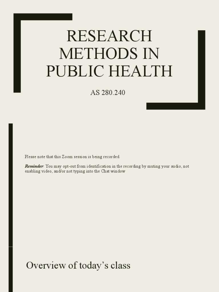 Research Methods in Public Health | PDF | Pub Med | Information Science