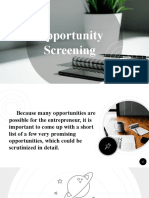 Opportunity Screening