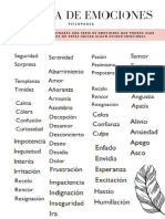 La Lista de Emociones