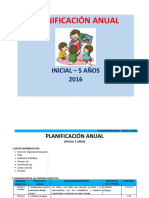 Planificación Anual Inicial (5 Años)