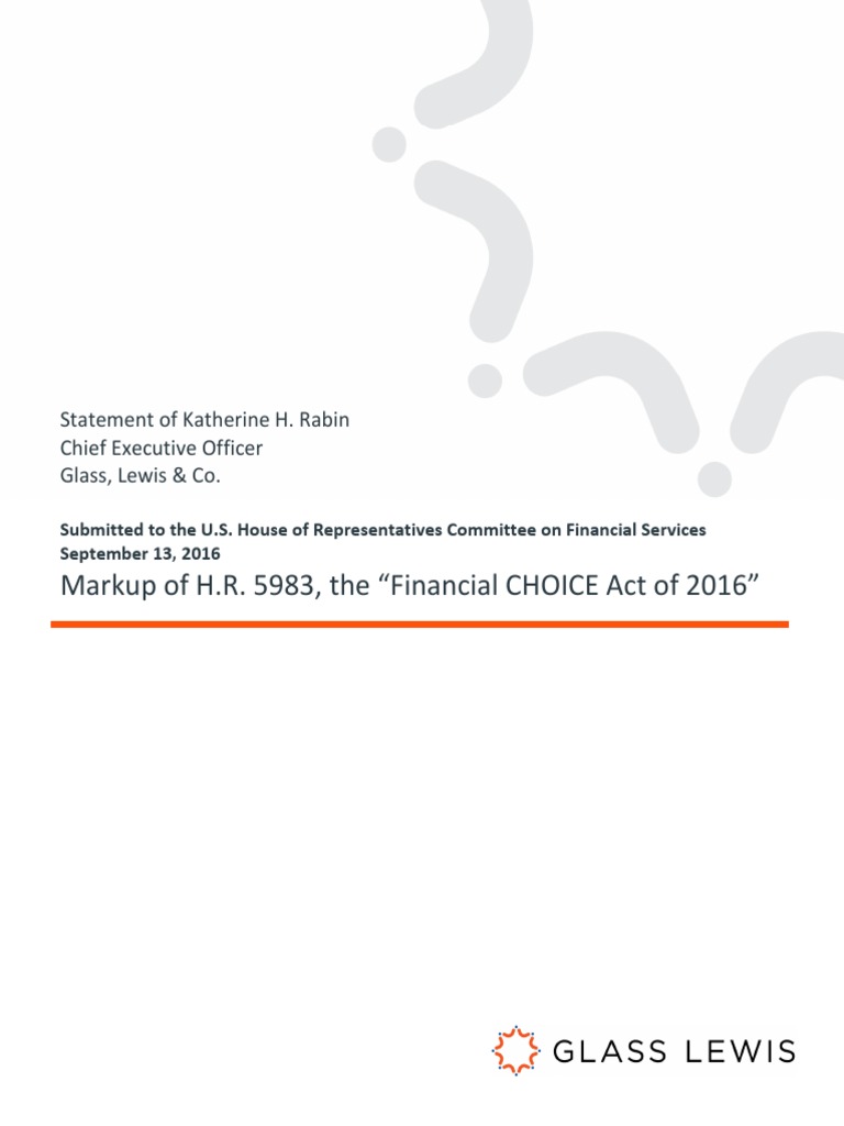 Glass Lewis Report PDF Proxy Voting Financial Adviser