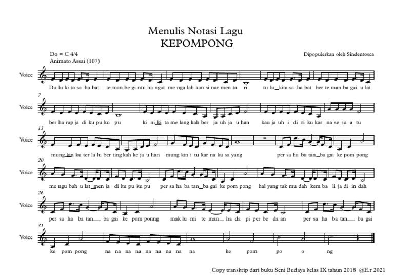 Notasi Kempompong | PDF
