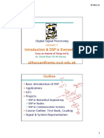 Introduction & DSP Is Everywhere Alihassan@ceme - Nust.edu - PK: Digital Signal Processing