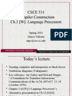 CSCE 531 Compiler Construction Ch.2 (W) : Language Processors