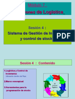 Sesión 4 - Op. logísticas -Gestion de Inventarios