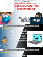 Ict - chs9 Lesson 4 - Types of Computer System Error