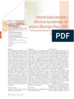 PAPER #1. Factores - Biopsicosociales - Afecciones - Bucodentales